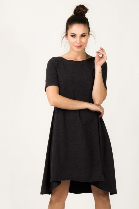Sukienka Model Nadia 8 Dark Grey - Tessita Sukienka Model Nadia 8 Dark Grey - Tessita