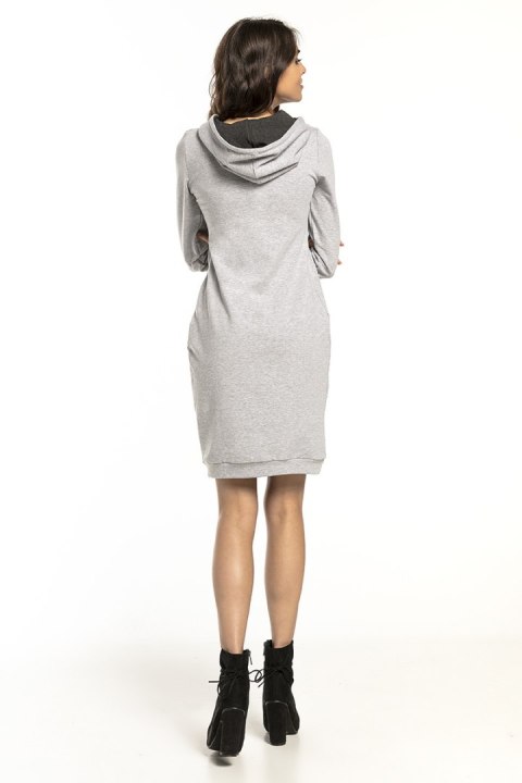 Sukienka Model T292/2 Light Grey/Dark Grey - Tessita Sukienka Model T292/2 Light Grey/Dark Grey - Tessita