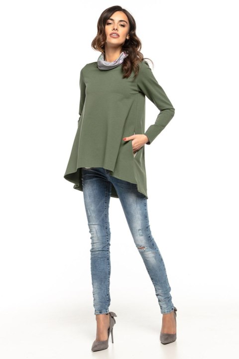 Tunika Model T277/2 Green/Flowers - Tessita Tunika Model T277/2 Green/Flowers - Tessita