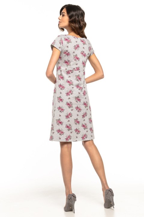Sukienka Model T263/1 Flowers/Grey/Paski - Tessita Sukienka Model T263/1 Flowers/Grey/Paski - Tessita