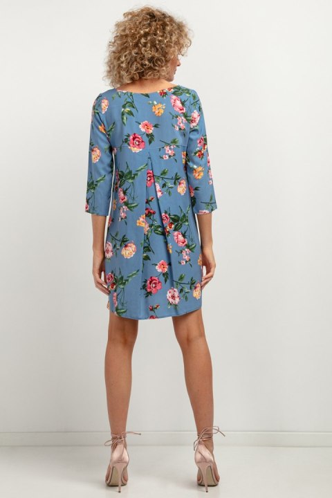 Sukienka Model T391/2 Big Flowers/Blue - Tessita Sukienka Model T391/2 Big Flowers/Blue - Tessita