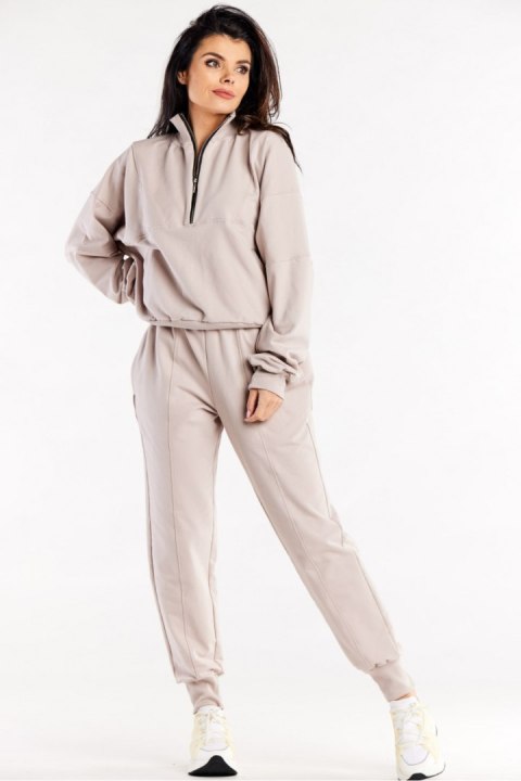 Spodnie Dresowe Model M317 Beige - Infinite You Spodnie Dresowe Model M317 Beige - Infinite You