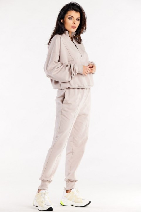 Spodnie Dresowe Model M317 Beige - Infinite You Spodnie Dresowe Model M317 Beige - Infinite You