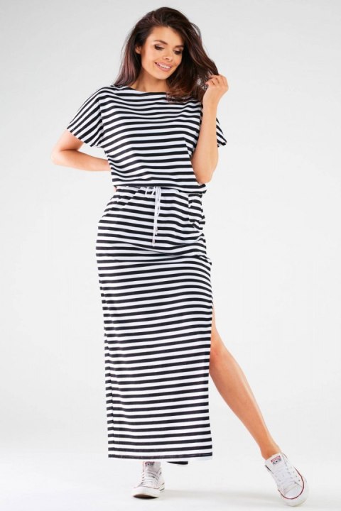 Sukienka Model M253 Black/Stripes - Infinite You Sukienka Model M253 Black/Stripes - Infinite You