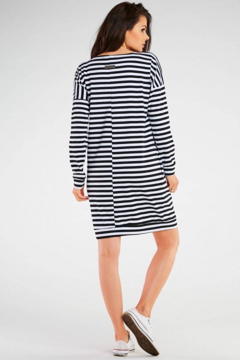 Sukienka Model M257 Black/Stripes - Infinite You Sukienka Model M257 Black/Stripes - Infinite You
