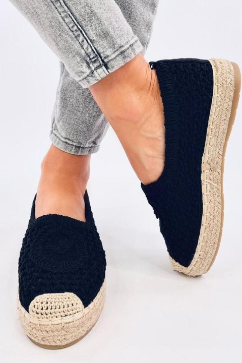 Ażurowe espadryle baleriny DAGONEI BLACK - Inello Ażurowe espadryle baleriny DAGONEI BLACK - Inello