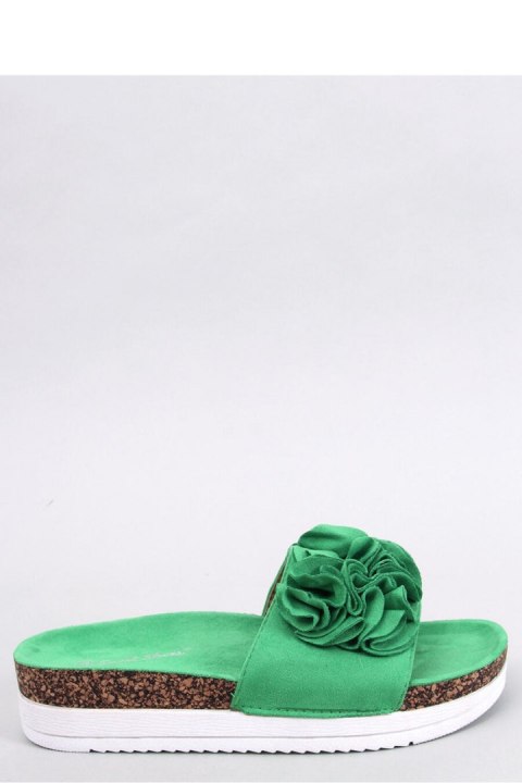 Sandał Klapki z kwiatami RIZZO GREEN - Inello Sandał Klapki z kwiatami RIZZO GREEN - Inello