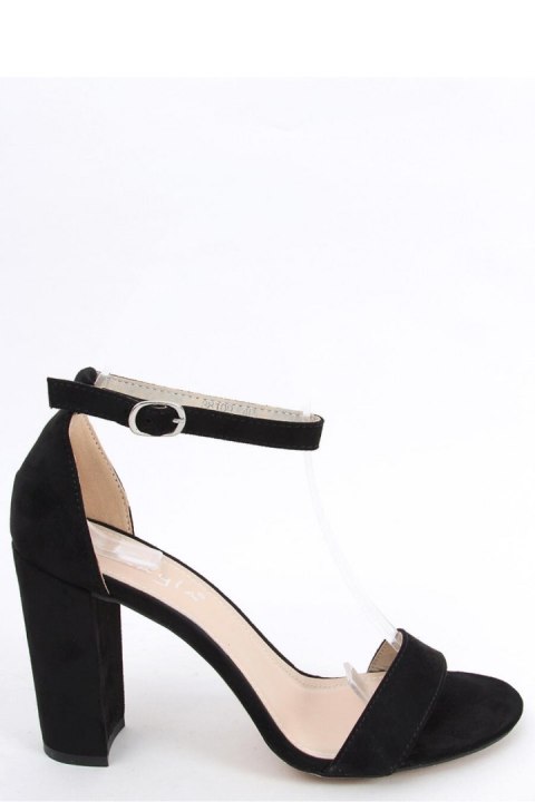 Sandałki na obcasie ARIEL BLACK SUEDE - Inello Sandałki na obcasie ARIEL BLACK SUEDE - Inello