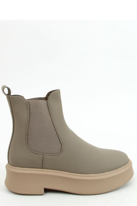 Sztyblety na grubej podeszwie khaki NS222P GREEN - Inello Sztyblety na grubej podeszwie khaki NS222P GREEN - Inello