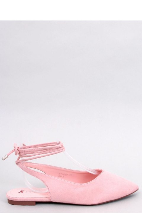 Wiązane baleriny z odkrytą piętą PIRSON PINK - Inello Wiązane baleriny z odkrytą piętą PIRSON PINK - Inello