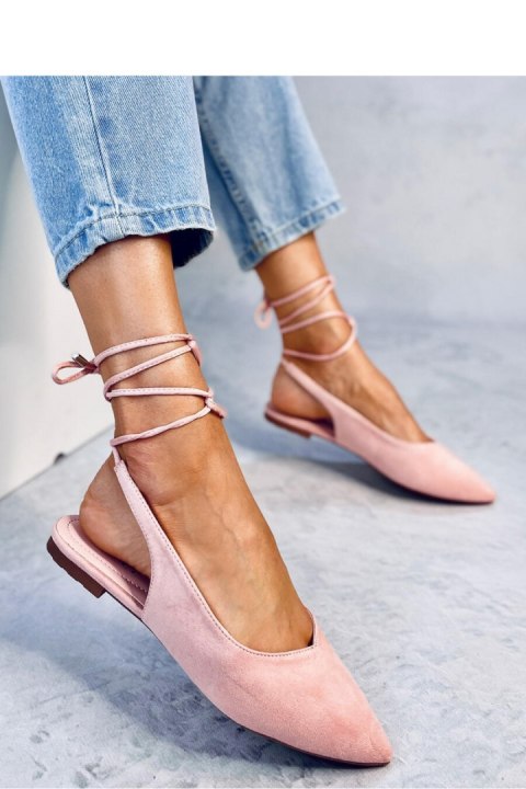 Wiązane baleriny z odkrytą piętą PIRSON PINK - Inello Wiązane baleriny z odkrytą piętą PIRSON PINK - Inello