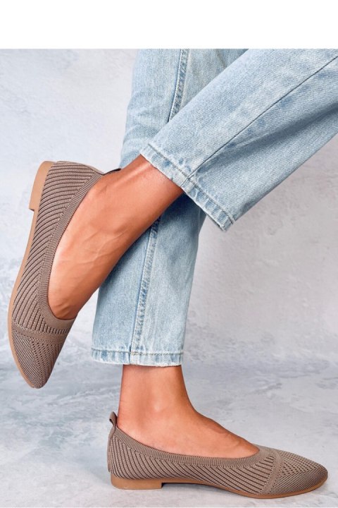 Baleriny z tkanego materiału KAYLA KHAKI - Inello Baleriny z tkanego materiału KAYLA KHAKI - Inello