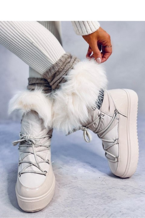 Śniegowce z futrem KENDALS BEIGE - Inello Śniegowce z futrem KENDALS BEIGE - Inello