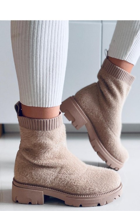 Botki skarpetkowe ROANNA KHAKI - Inello Botki skarpetkowe ROANNA KHAKI - Inello