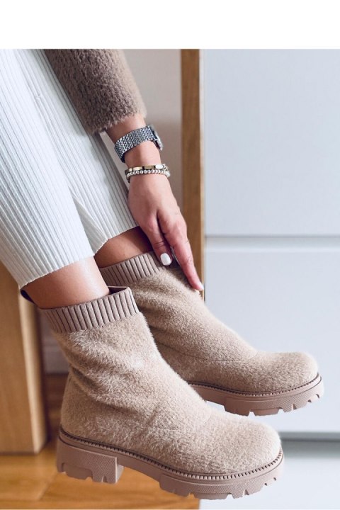 Botki skarpetkowe ROANNA KHAKI - Inello Botki skarpetkowe ROANNA KHAKI - Inello