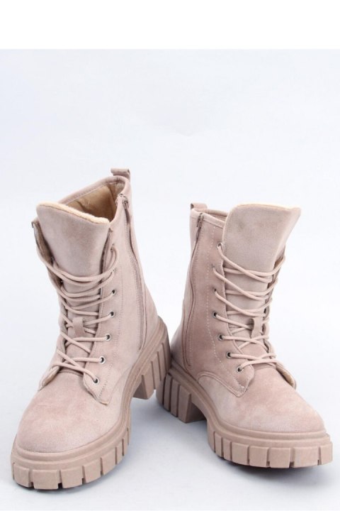 Botki sznurowane KELIS BEIGE - Inello Botki sznurowane KELIS BEIGE - Inello