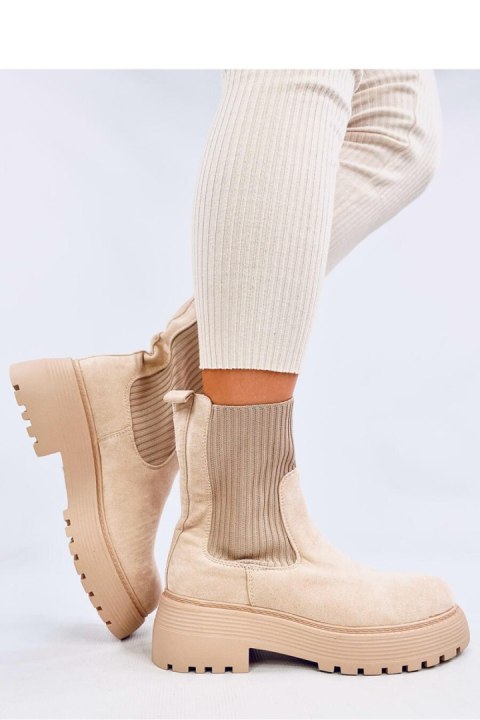 Botki z elastycznym ściągaczem WINTERS BEIGE - Inello Botki z elastycznym ściągaczem WINTERS BEIGE - Inello