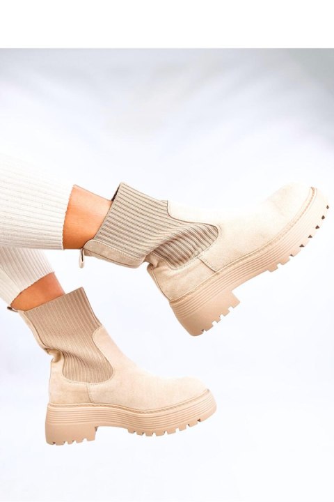 Botki z elastycznym ściągaczem WINTERS BEIGE - Inello Botki z elastycznym ściągaczem WINTERS BEIGE - Inello