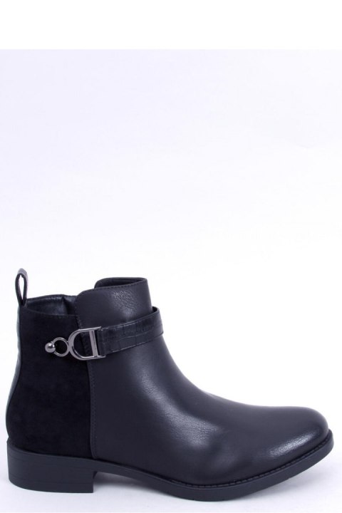 Sztyblety damskie licowo-zamszowe AMIL BLACK - Inello Sztyblety damskie licowo-zamszowe AMIL BLACK - Inello