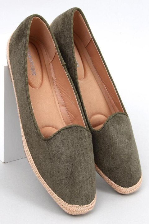 Baleriny espadryle damskie BALLOT OLIVE - Inello Baleriny espadryle damskie BALLOT OLIVE - Inello