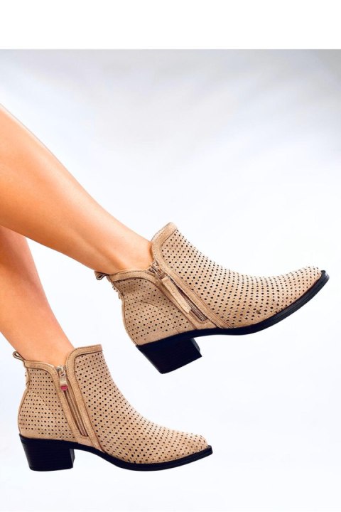 Botki ażurowe kowbojki VIZZI BEIGE - Inello Botki ażurowe kowbojki VIZZI BEIGE - Inello