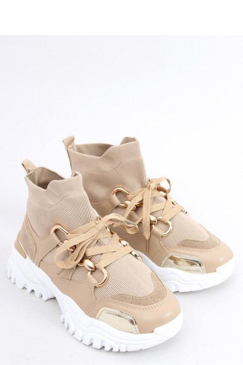Buty sportowe za kostkę skarpetkowe PETRA KHAKI - Inello Buty sportowe za kostkę skarpetkowe PETRA KHAKI - Inello