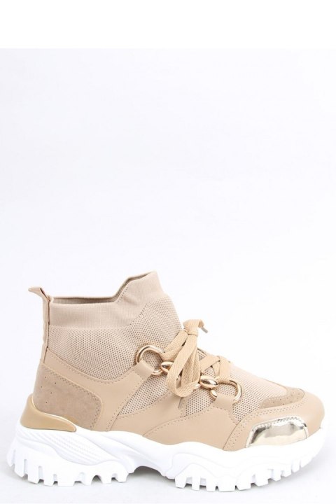 Buty sportowe za kostkę skarpetkowe PETRA KHAKI - Inello Buty sportowe za kostkę skarpetkowe PETRA KHAKI - Inello