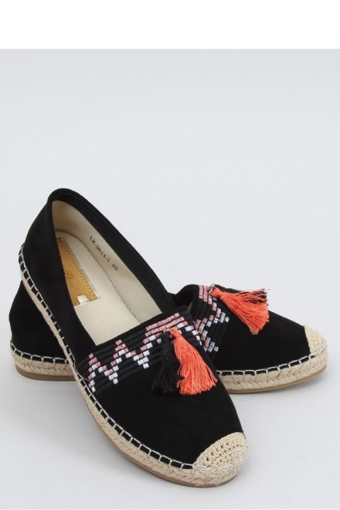 ESPADRYLE BOHO Z FRĘDZLEM CZARNE LX-3R11 BLACK - Inello ESPADRYLE BOHO Z FRĘDZLEM CZARNE LX-3R11 BLACK - Inello