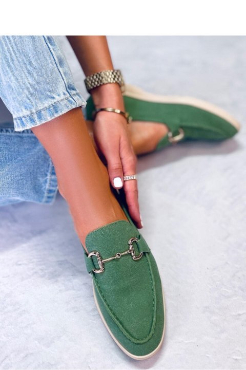 Mokasyny damskie MILVA GREEN - Inello Mokasyny damskie MILVA GREEN - Inello
