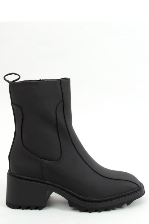 Botki damskie czarne QT33P BLACK - Inello Botki damskie czarne QT33P BLACK - Inello