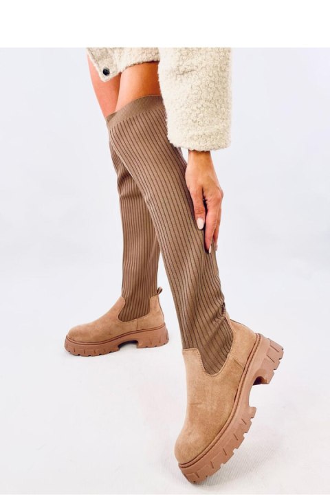 Oficerki muszkieterki skarpetkowe TROTTER KHAKI - Inello Oficerki muszkieterki skarpetkowe TROTTER KHAKI - Inello