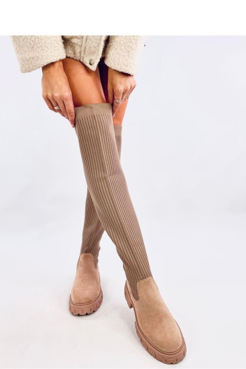 Oficerki muszkieterki skarpetkowe TROTTER KHAKI - Inello Oficerki muszkieterki skarpetkowe TROTTER KHAKI - Inello