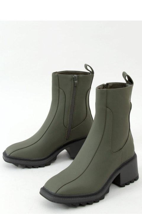 Botki damskie zielone QT33P GREEN - Inello Botki damskie zielone QT33P GREEN - Inello