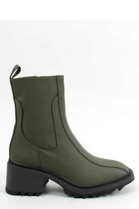 Botki damskie zielone QT33P GREEN - Inello Botki damskie zielone QT33P GREEN - Inello