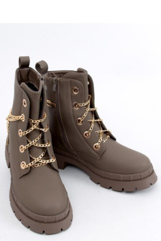 Botki sznurowane LOHAN KHAKI - Inello