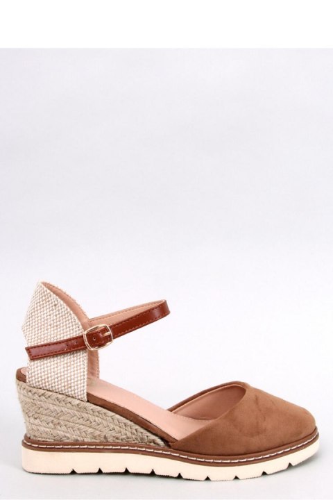 Espadryle na koturnie ELLIO KHAKI - Inello Espadryle na koturnie ELLIO KHAKI - Inello