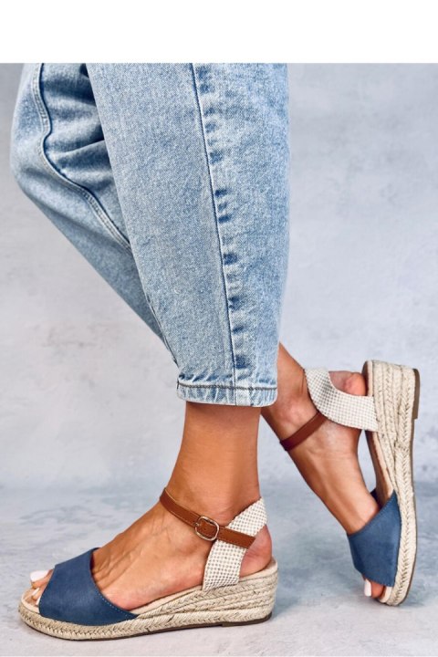 Sandałki espadryle na koturnie EAKES BLUE - Inello Sandałki espadryle na koturnie EAKES BLUE - Inello