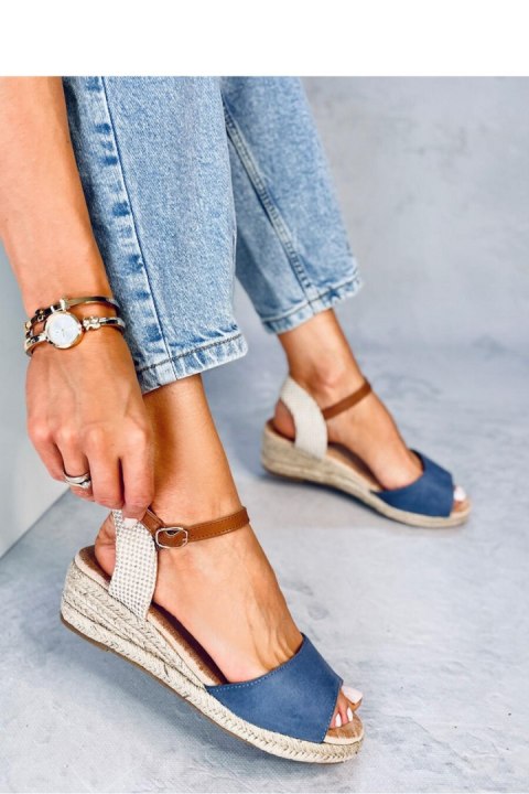 Sandałki espadryle na koturnie EAKES BLUE - Inello Sandałki espadryle na koturnie EAKES BLUE - Inello