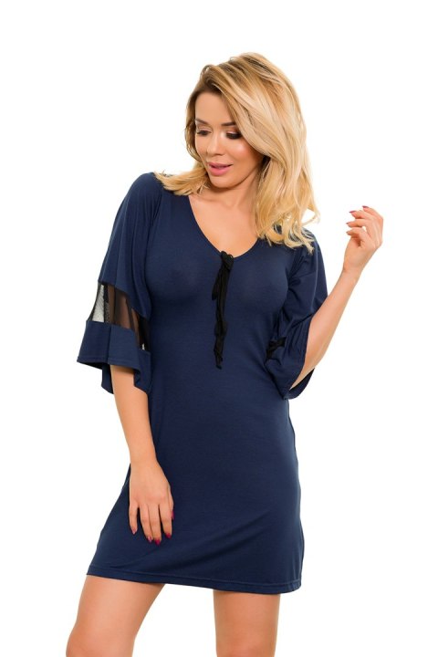 Koszulka nocna Halka Model Basilan wiskoza Navy - Kalimo Koszulka nocna Halka Model Basilan wiskoza Navy - Kalimo