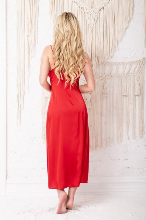 Koszulka nocna Koszula Nocna Model Sanda satyna Red - Kalimo Koszulka nocna Koszula Nocna Model Sanda satyna Red - Kalimo