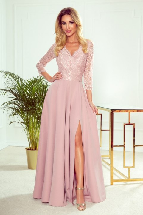 Sukienka Model Amber 309-4 Powder Pink - Numoco Sukienka Model Amber 309-4 Powder Pink - Numoco