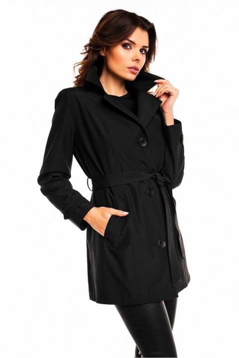 Trencz damski Cabba 04 Black - Cabba Trencz damski Cabba 04 Black - Cabba