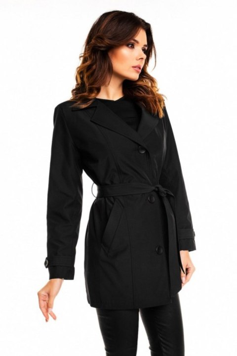 Trencz damski Cabba 04 Black - Cabba Trencz damski Cabba 04 Black - Cabba
