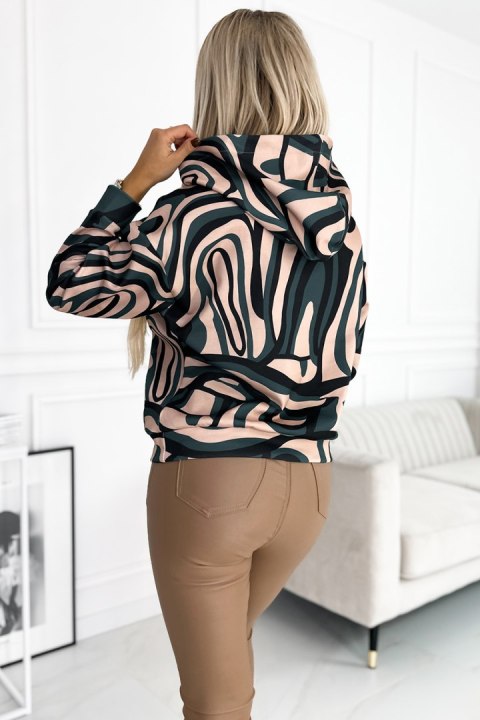 Bluza Damska Model 390-5 Green/Beige - Numoco Bluza Damska Model 390-5 Green/Beige - Numoco