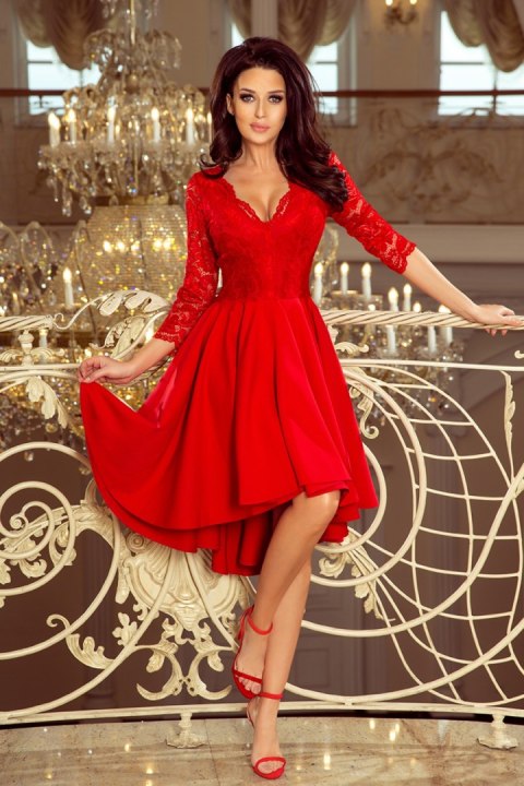 Sukienka Model Nicolle 210-6 Red - Numoco Sukienka Model Nicolle 210-6 Red - Numoco