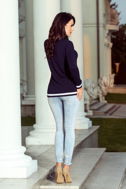 Bluza Damska Model 222-1 Navy - Numoco Bluza Damska Model 222-1 Navy - Numoco