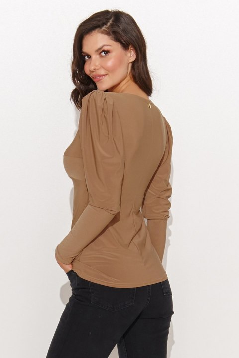 Bluzka Model NU461 Camel - Numinou Bluzka Model NU461 Camel - Numinou