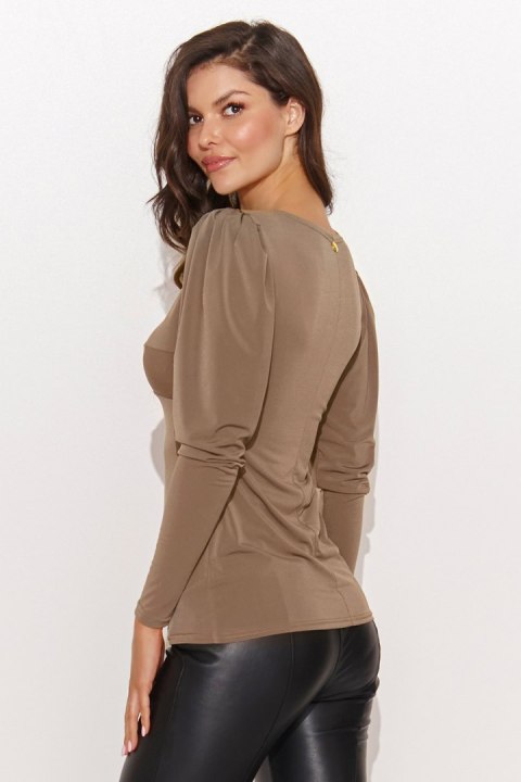 Bluzka Model NU461 Latte - Numinou Bluzka Model NU461 Latte - Numinou