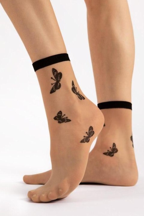 Skarpetki Model Summer 15 Den Nude/Black - Fiore Skarpetki Model Summer 15 Den Nude/Black - Fiore