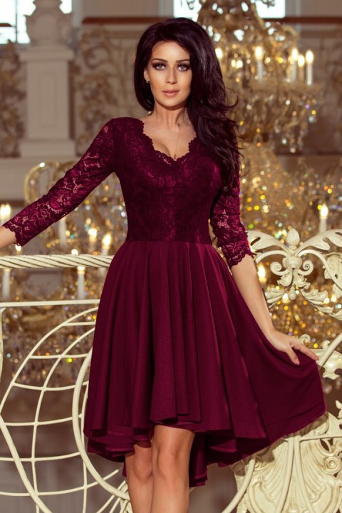 Sukienka Model Nicolle 210-13 Śliwka - Numoco Sukienka Model Nicolle 210-13 Śliwka - Numoco